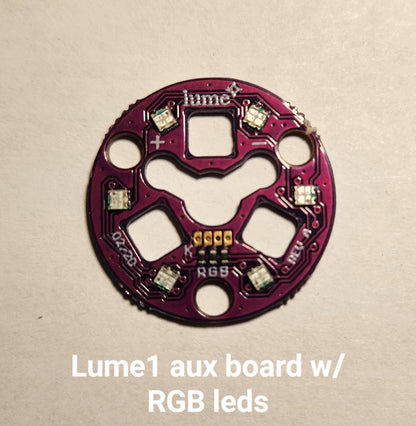 LUME1 FW3X for FW3A/C/T Constant Current Buck Boost + FET Driver with Anduril AUX BOARD W/RGB LEDS