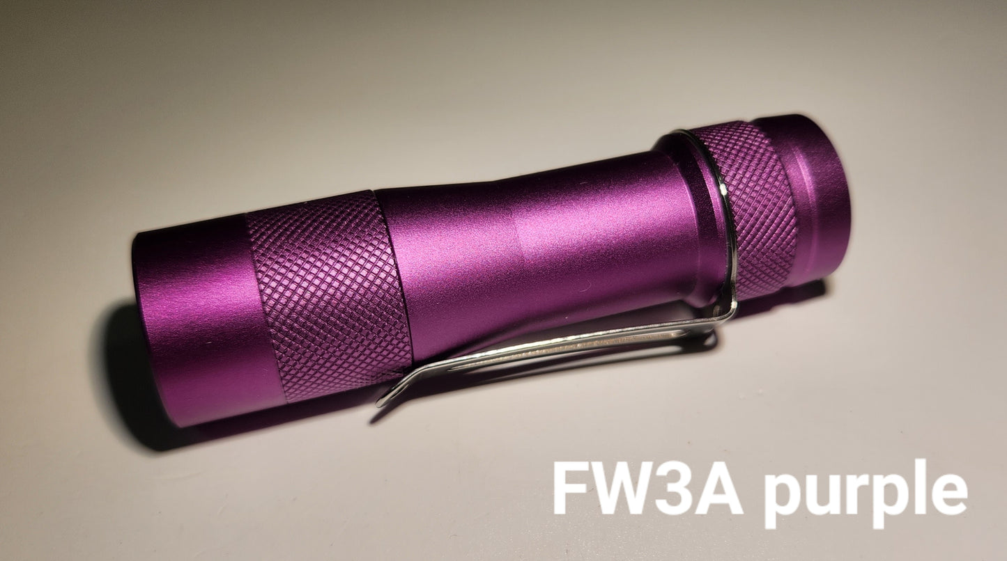 Lumintop FW3A Titanium or Aluminum Triple LED Flashlight "CUSTOM BUILT-TO ORDER" PURPLE