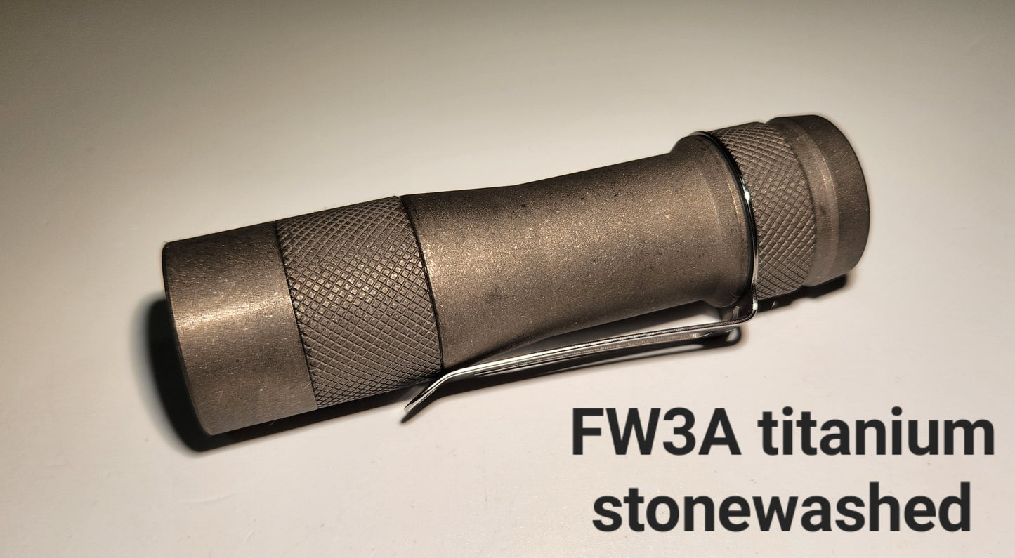 Lumintop FW3A Titanium or Aluminum Triple LED Flashlight "CUSTOM BUILT-TO ORDER" TITANIUM STONEWASHED