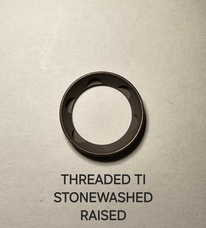 Emisar/Noctigon replacement Switch Ring/Button TITANIUM STONEWASHED THREADED RASIED