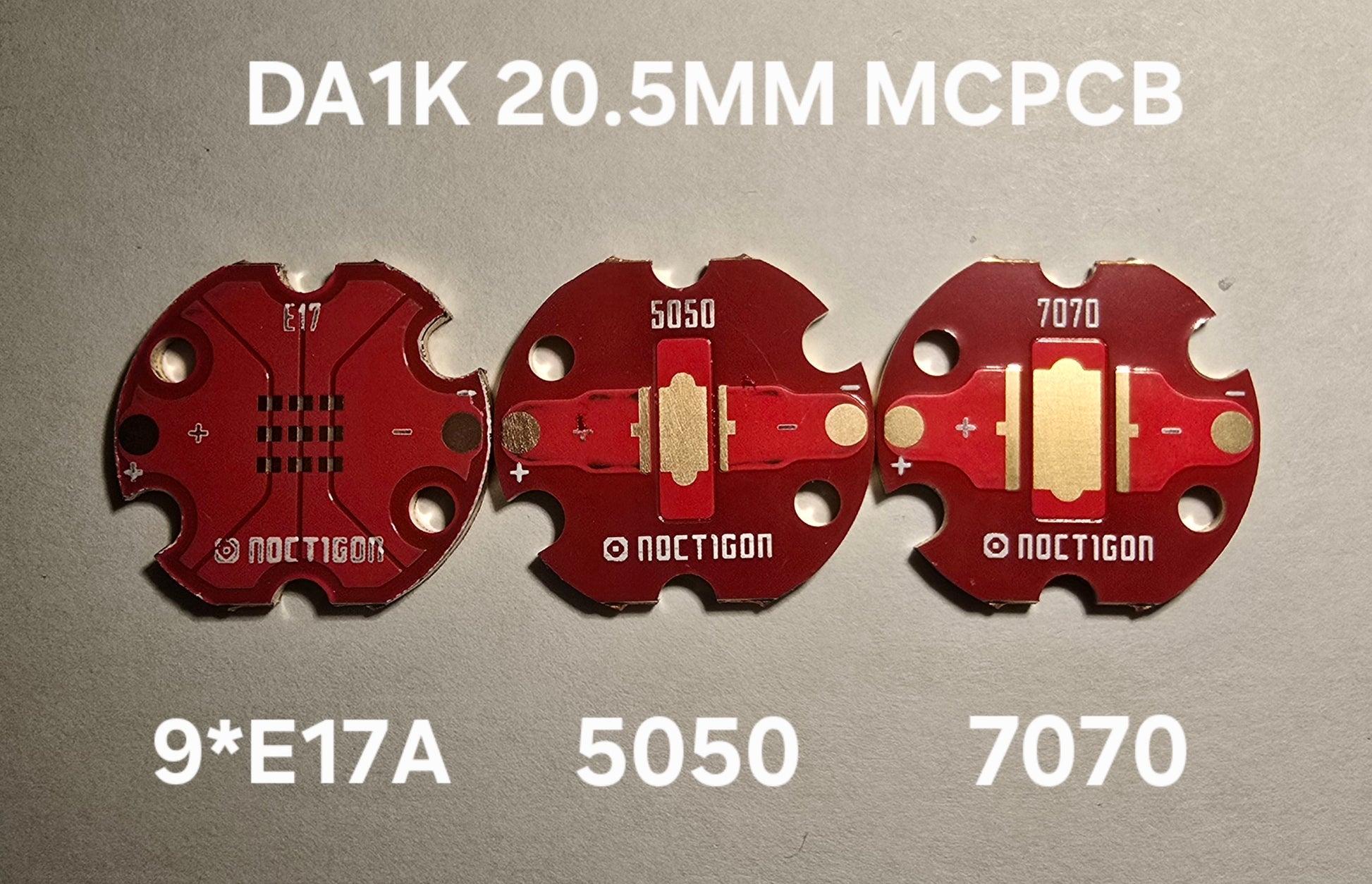 Emisar Noctigon XP Raw MCPCB Custom DA1K 20.5MM 7070MCPCB