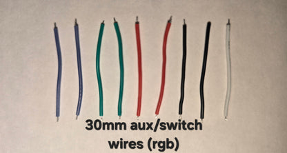 Emisar Noctigon XP Raw MCPCB/AUX Custom 30MM AUX BOARD RGB SWITCH WIRES (SET OF 9)