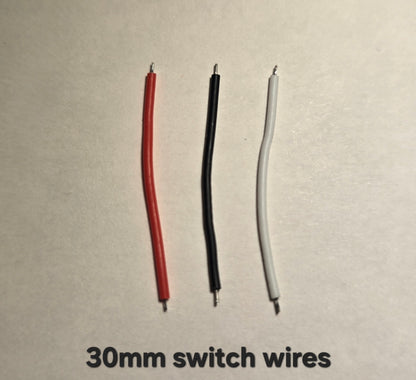 Emisar Noctigon XP Raw MCPCB/AUX Custom 30MM SWITCH WIRE (SET OF 3)