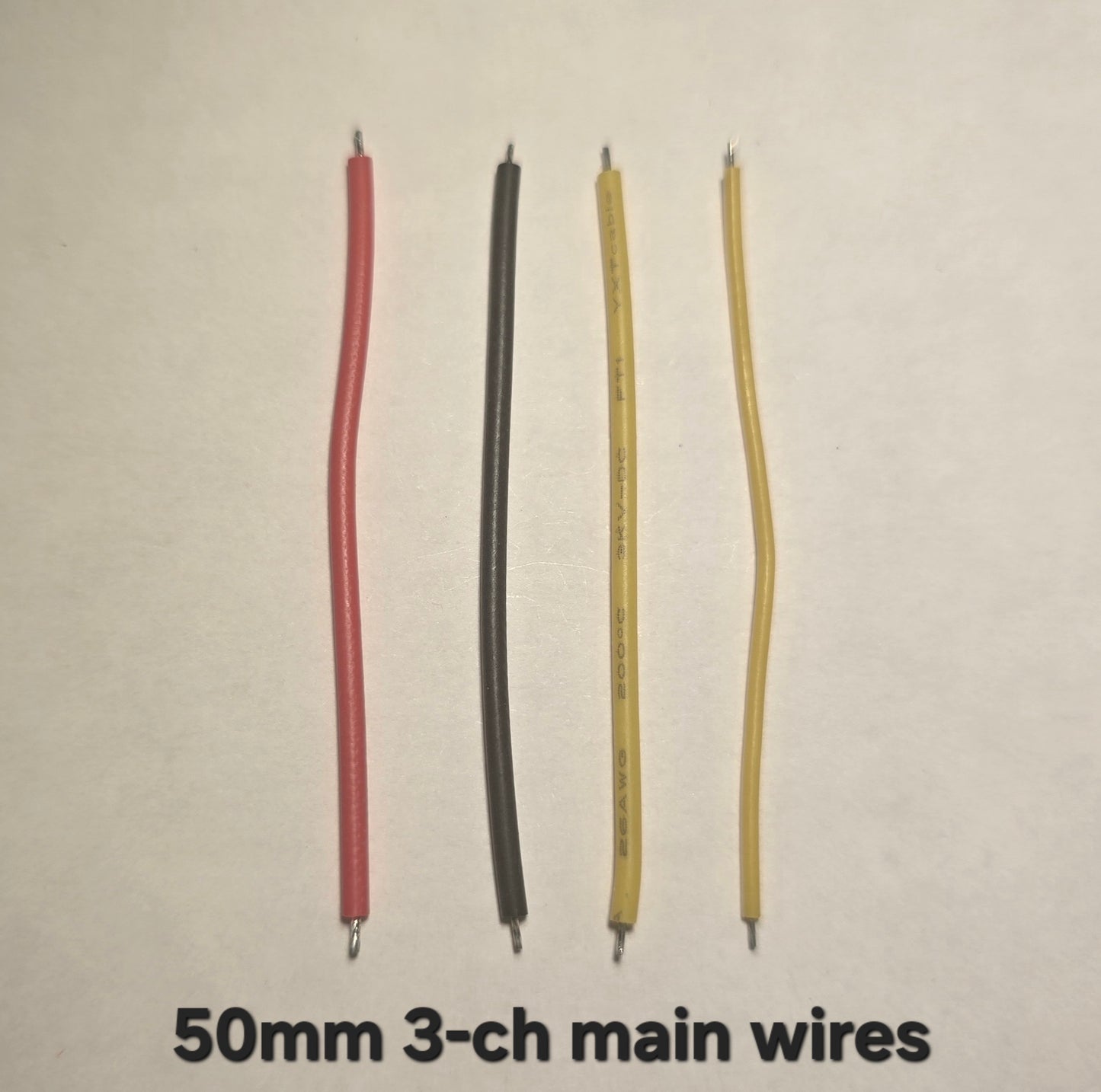 Emisar Noctigon XP Raw MCPCB/AUX Custom 50MM 3-CH MAIN WIRES (SET 0F 4)