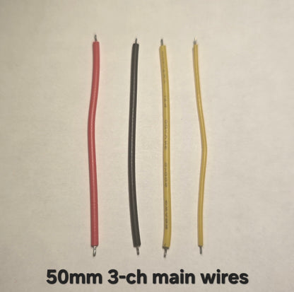 Emisar Noctigon XP Raw MCPCB/AUX Custom 50MM 3-CH MAIN WIRES (SET 0F 4)