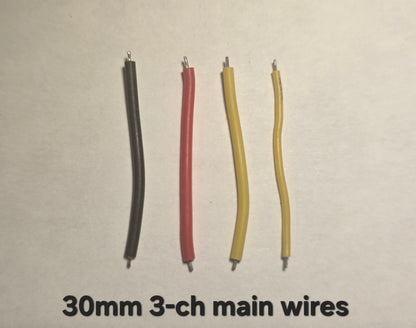 Emisar Noctigon XP Raw MCPCB/AUX Custom 30MM 3-CH DRIVER MAIN WIRES (SET OF 4)