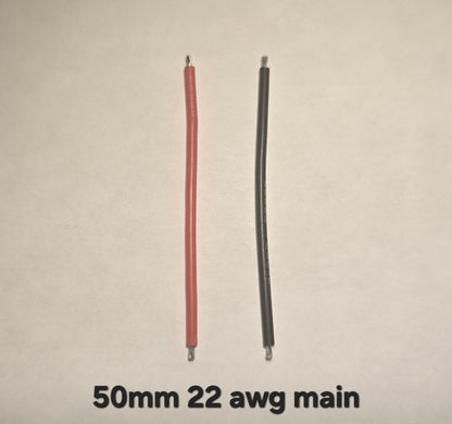Emisar Noctigon XP Raw MCPCB/AUX Custom 50MM 22AWG MAIN WIRE (SET OF 2)