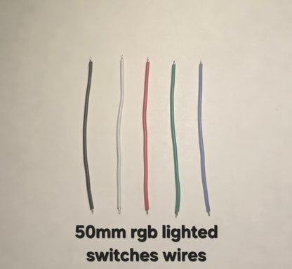 Emisar Noctigon XP Raw MCPCB/AUX Custom 50MM RGB SWITCH WIRE (SET OF 5)