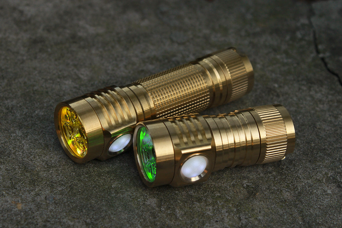 Emisar D4v2 Brass *MULE* 8 x LED High Power LED Flashlight "CUSTOM BUILT-TO ORDER" RAW BRASS