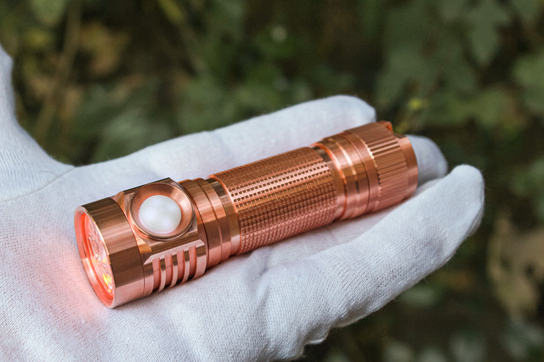 Emisar D4v2 Copper High Power LED Flashlight *CUSTOM BUILD-TO-ORDER* RAW COPPER