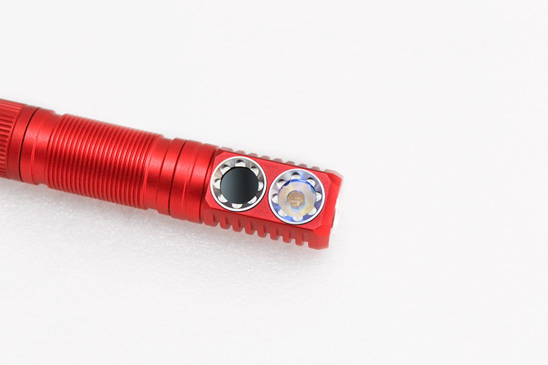 Emisar D2 14500 Tint Ramping Channel Switching LED Flashlight RED CH1 - NICHIA 519A 4500K/CH2 - UV W/RED LIGHTED SW
