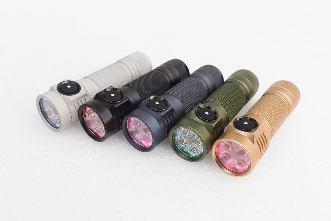 Emisar D4V2 Titanium/Copper/Brass 17 x LED " MEGA MULE" High Power LED Flashlight