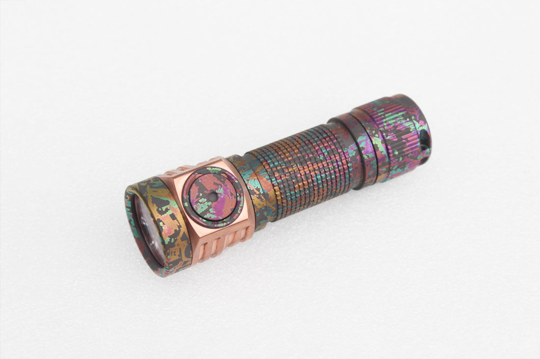 Emisar D3AA Titanium 14500/AA LED Flashlight TITANIUM RAW A. RAW ORE