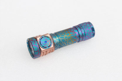 Emisar D3AA Titanium 14500/AA LED Flashlight TITANIUM RAW E. OIL SLICK