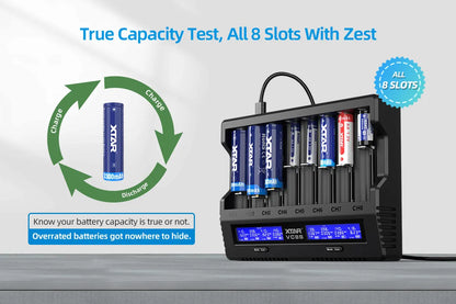 XTAR VC8S Intelligent and multifunctional Battery Charger