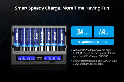 XTAR VC8S Intelligent and multifunctional Battery Charger