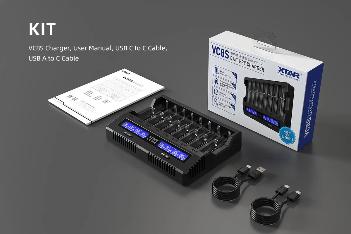 XTAR VC8S Intelligent and multifunctional Battery Charger