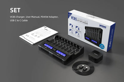 XTAR VC8S Intelligent and multifunctional Battery Charger