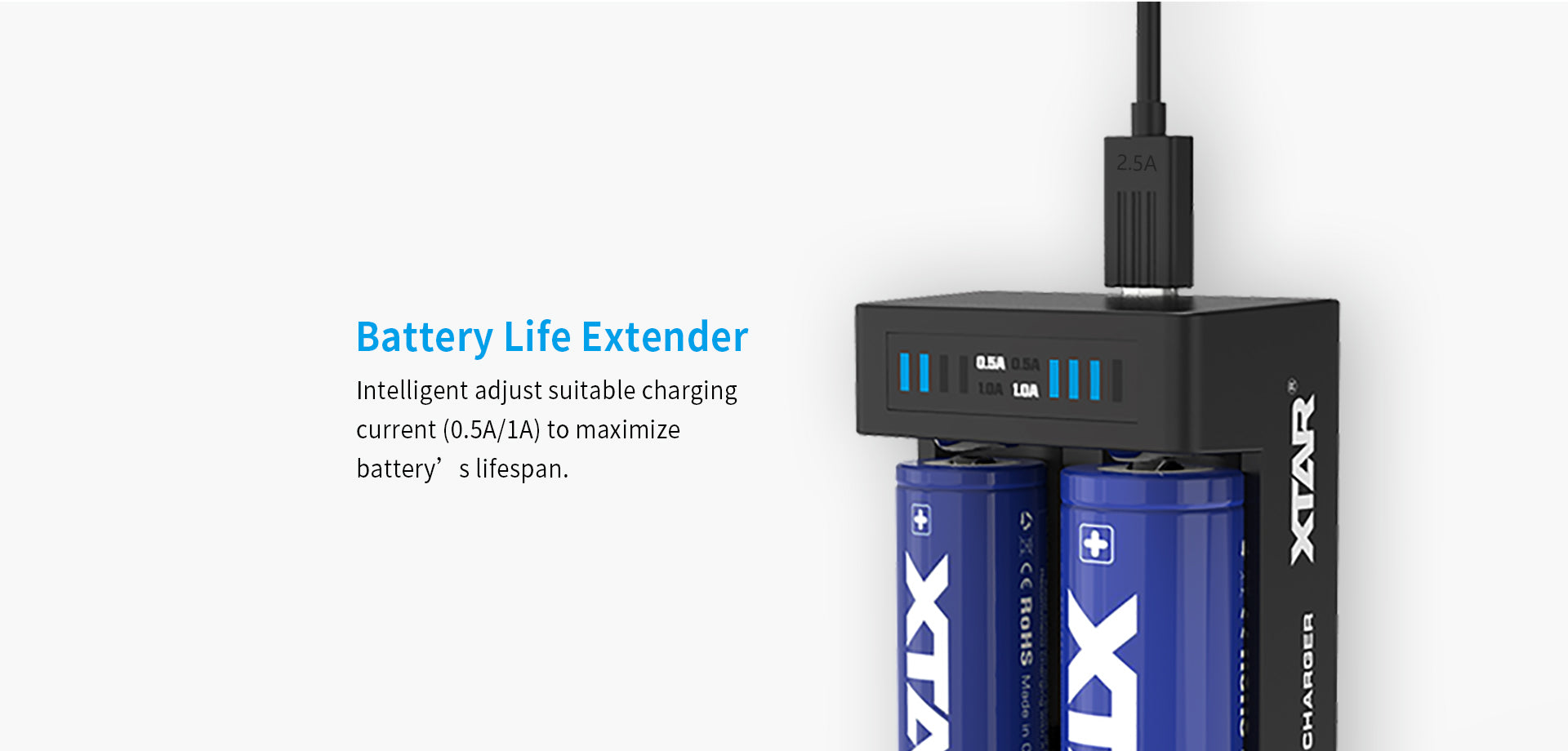 XTAR MC2 Plus 2A Lithium-Ion Battery Charger