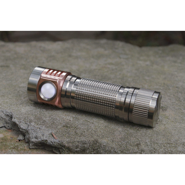 Emisar D4v2 Titanium + Copper Nichia 519A High Power LED Flashlight