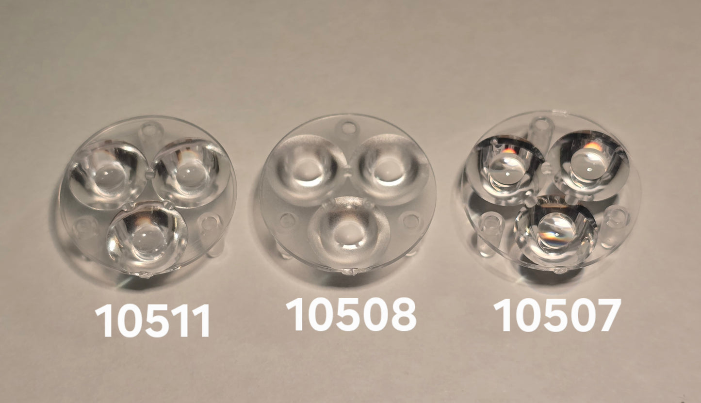 Carclo 10511 10507 Drilled Optics 20mm 1.5x6mm For Tritium or Glow Tubes