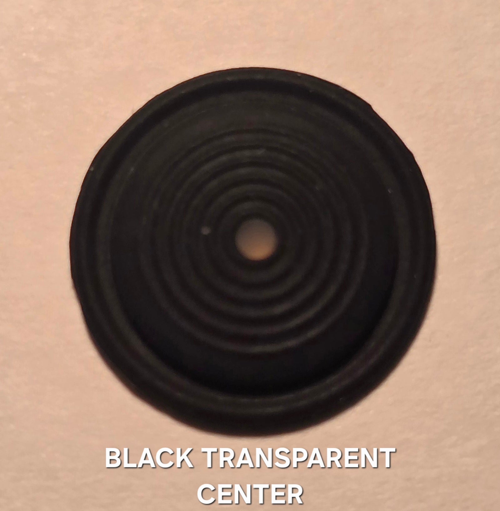 Emisar/Noctigon replacement switch ring/button NEW! BLACK SWITCH BUTTON W TRANSPARENT CENTER