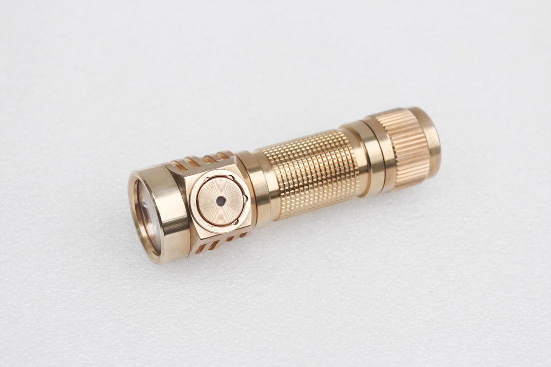 Emisar D3AA Brass Dual Channel 14500 EDC Flashlight RAW BRASS