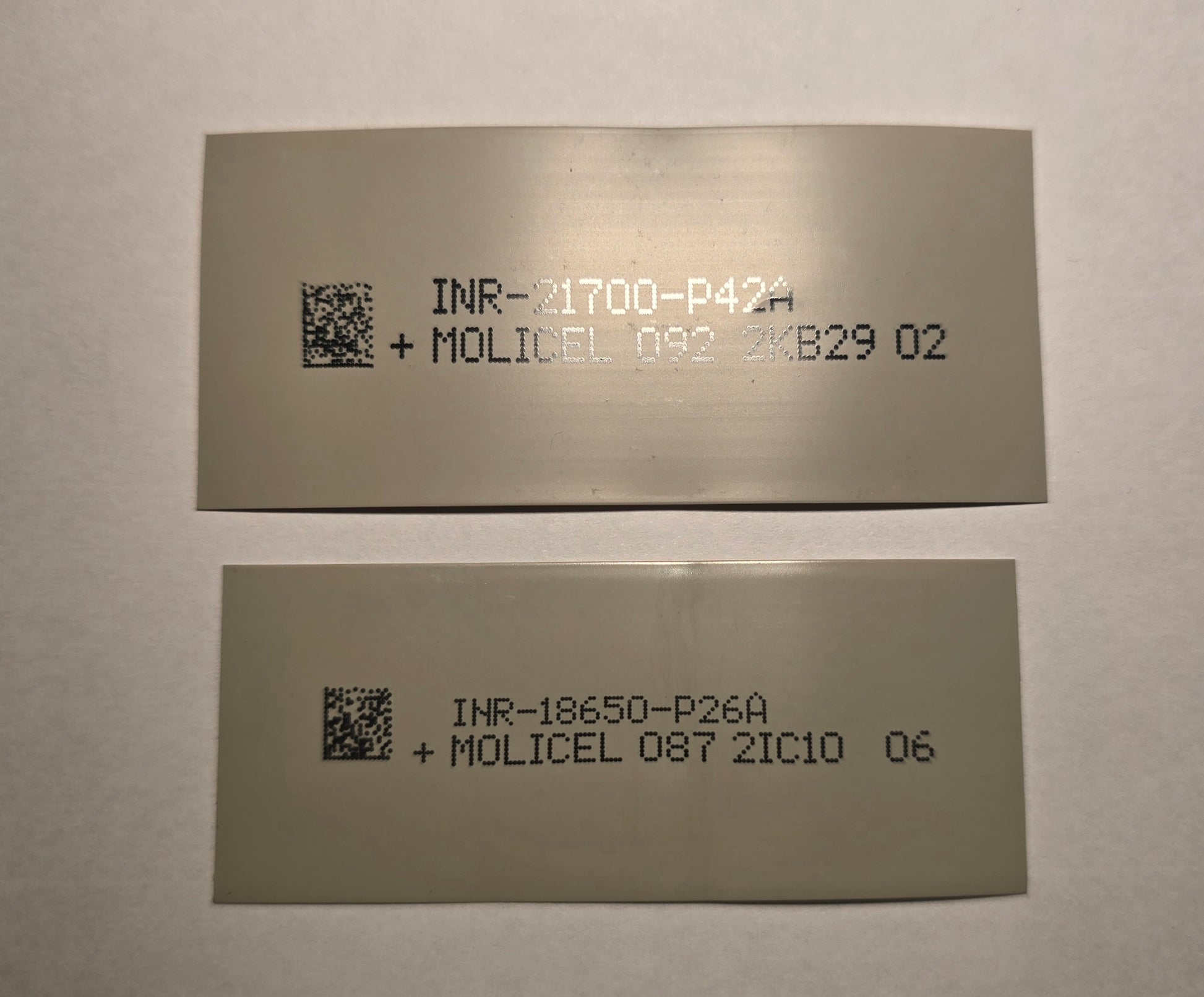 Molicel P42A P26A Battery Shrink Wrap/Button top