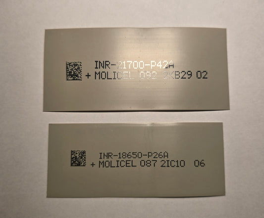 Molicel P42A P26A Battery Shrink Wrap/Button top