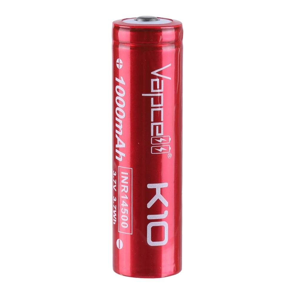 Vapcell K10 INR14500 8A 1000mah Lithium-ion battery ***MUST BE SOLD WITH FLASHLIGHT + FEDEX***