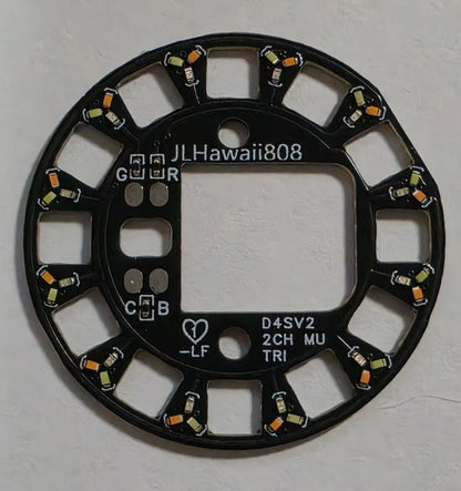 Emisar Noctigon XP Raw MCPCB/AUX Custom D4SV2 MULE 2-CH TRI AUX BOARD V2 (3 X 0402 LED PINK GREEN CYAN)