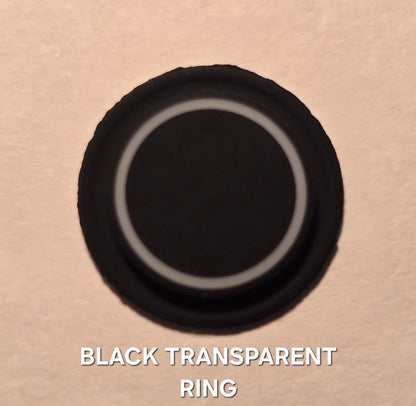Emisar/Noctigon replacement switch ring/button NEW! BLACK SWITCH BUTTON W TRANSPARENT RING