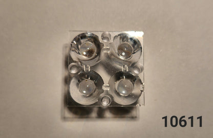 Emisar/Noctigon Replacement Glass/Optics CARCLO QUAD 10611 (DT9 DT8K NARROW SPOT)