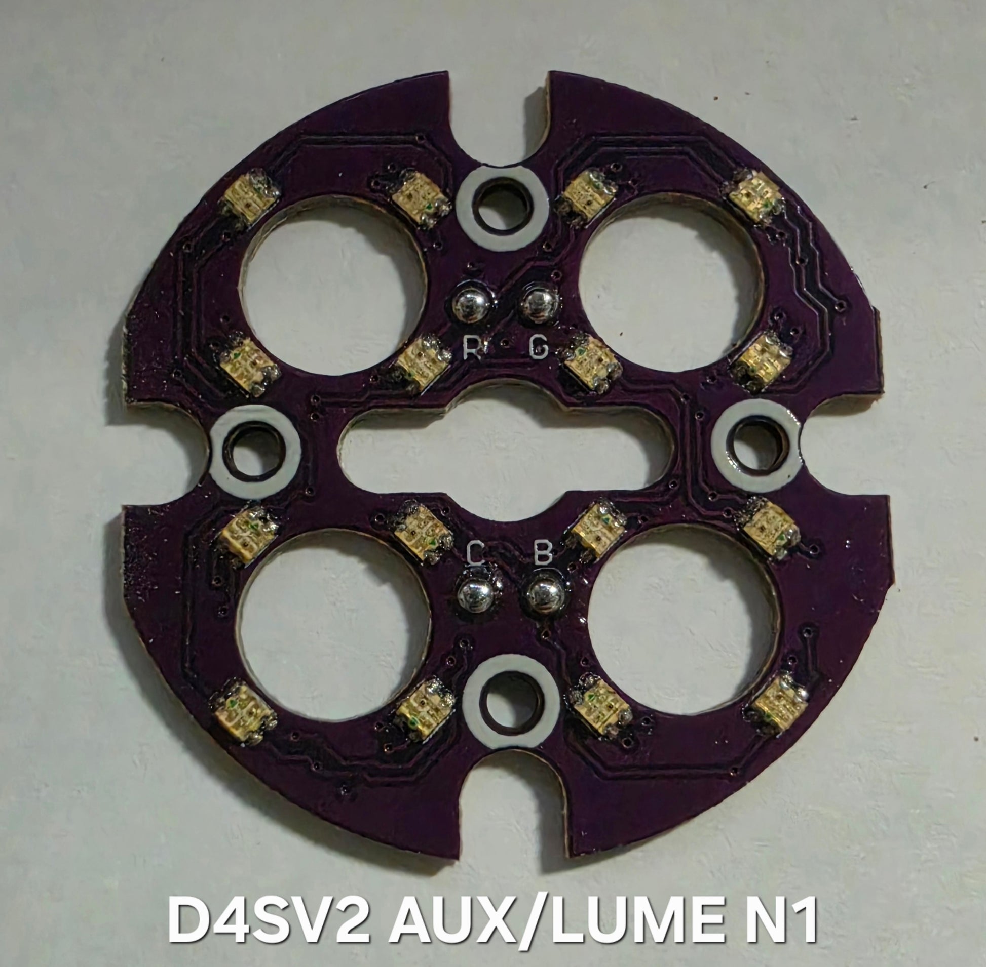 Emisar Noctigon XP Raw MCPCB/AUX Custom D4SV2 AUX BOARD FOR LUME X1-C N1