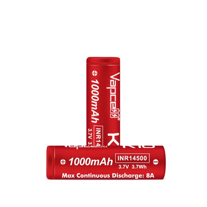 Vapcell K10 INR14500 8A 1000mah Lithium-ion battery ***MUST BE SOLD WITH FLASHLIGHT + FEDEX***