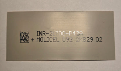 Molicel P42A P26A Battery Shrink Wrap/Button top P42A SHRING WRAP