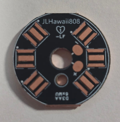 Emisar Noctigon XP Raw MCPCB/AUX Custom 20 X 1.6MM 3S2P 6 X 3535 SMD MULE MCPCB (BLACK)