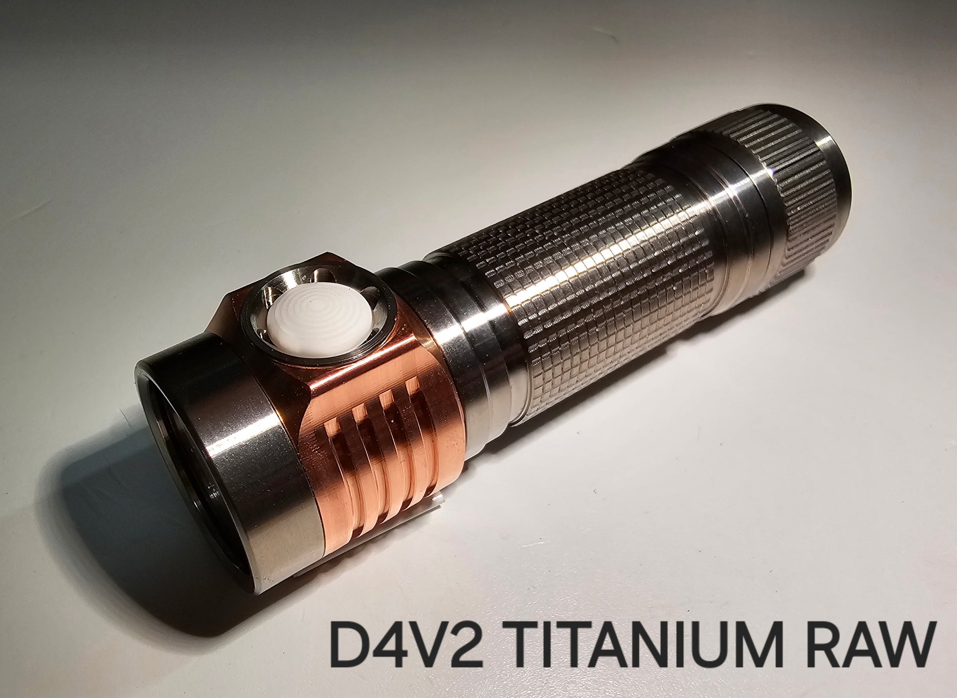 Emisar D4v2 Titanium Tint Ramp & Instant Channel Switching High Power LED Flashlight *CUSTOM BUILD-TO-ORDER* RAW TITANIUM