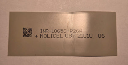 Molicel P42A P26A Battery Shrink Wrap/Button top P26A SHRINK WRAP