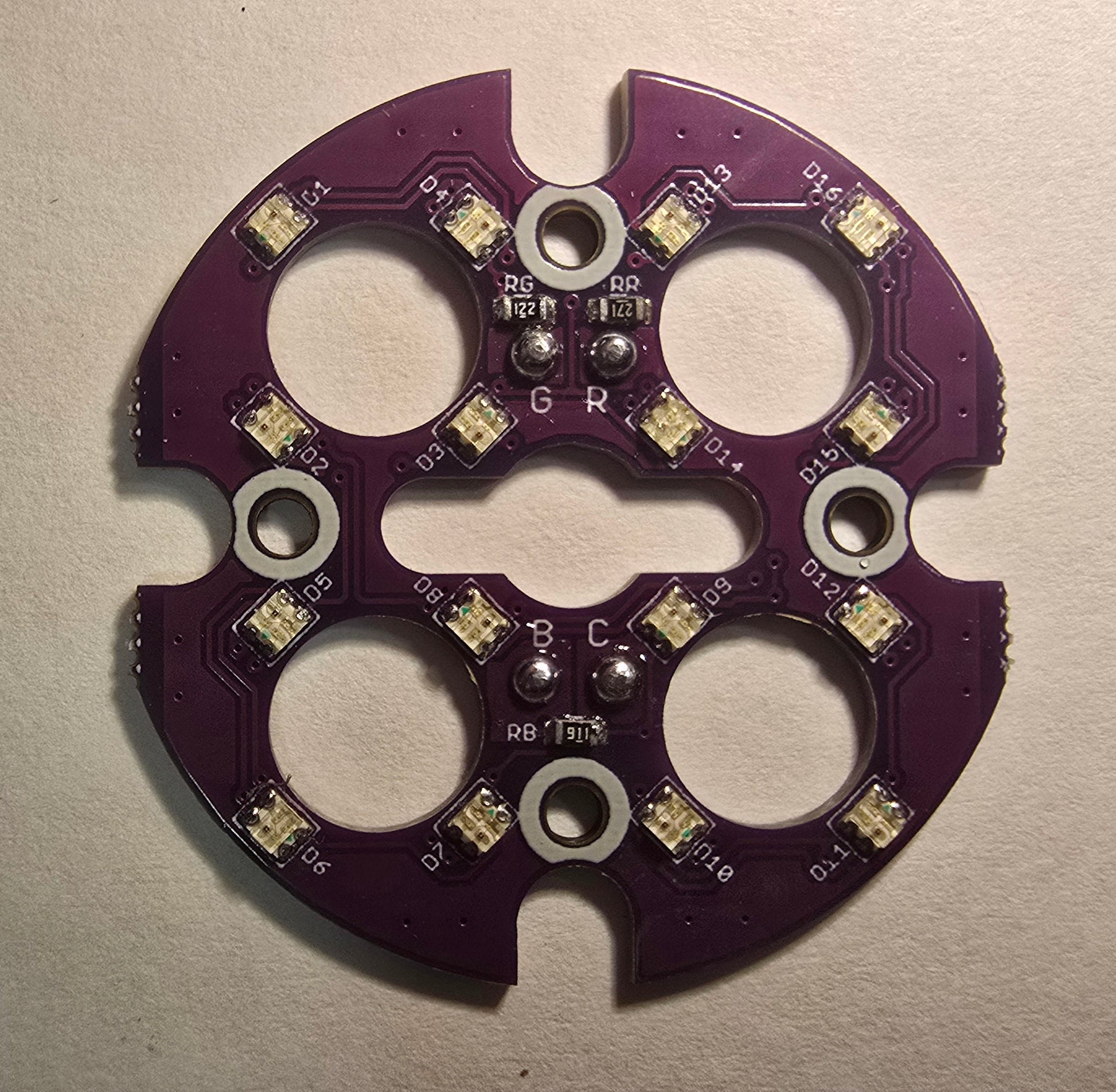 Emisar Noctigon XP Raw MCPCB Custom D4SV2 RGB AUX BOARD FOR 5050SMD