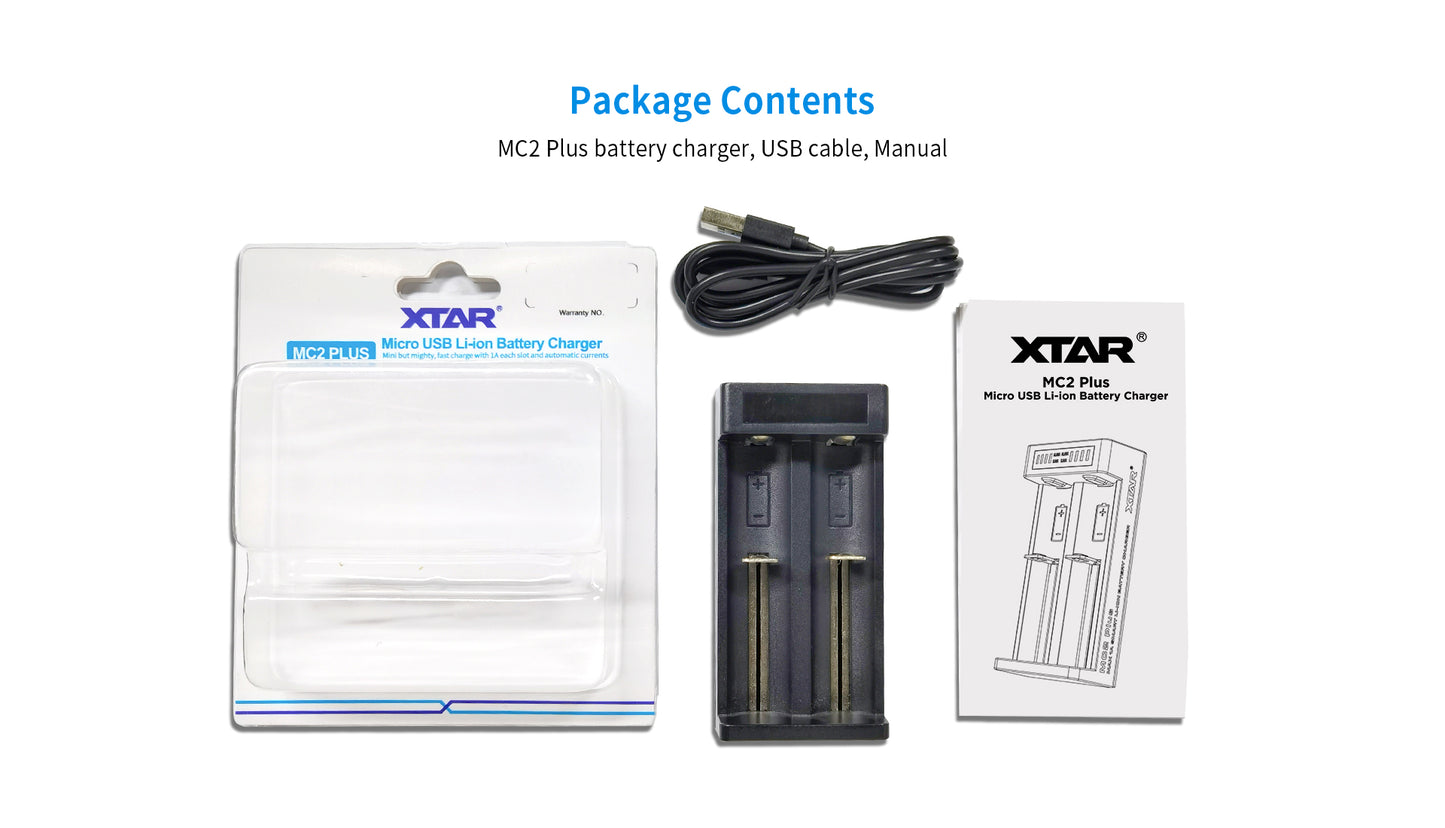 XTAR MC2 Plus 2A Lithium-Ion Battery Charger