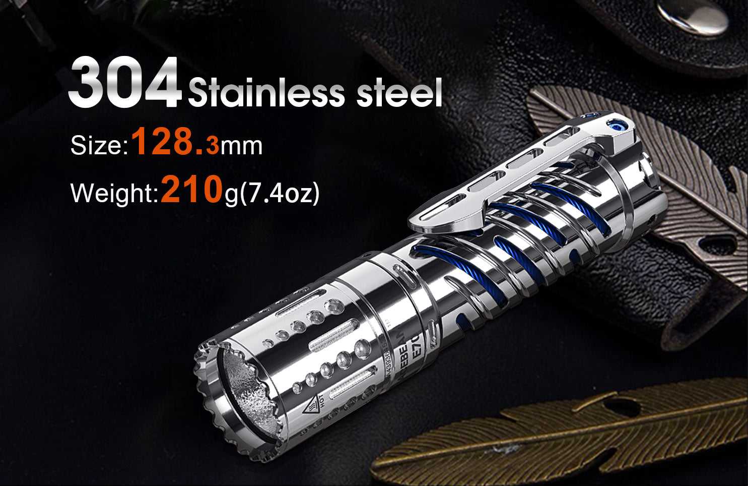 Acebeam E70-SS Stainless Steel EDC 21700 LED Flashlight