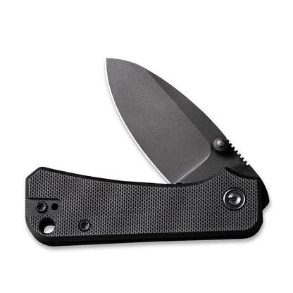 Civivi Baby Banter Thumb Stud Knife - Black G10 Handle (2.34" Black Stonewashed Nitro-V) C 19068S-2