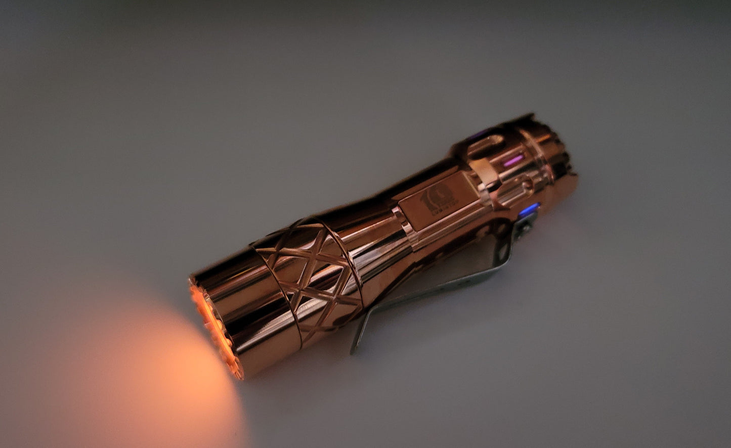 Lumintop LM10 Copper 9 x Tritium + Glow Gasket Custom LED Flashlight