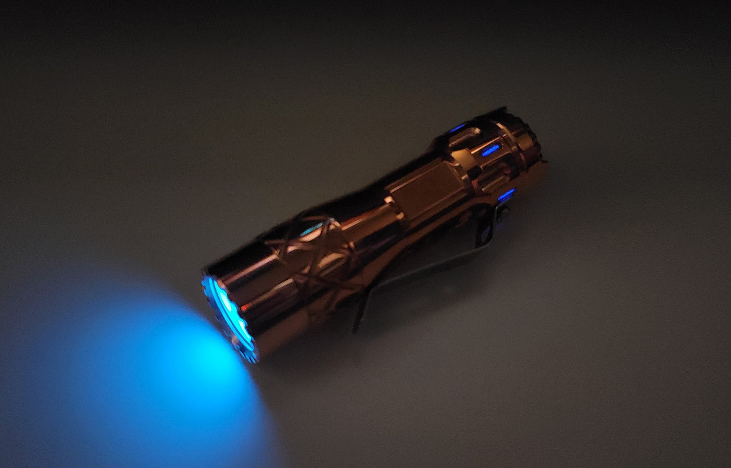 Lumintop LM10 Copper 9 x Tritium + Glow Gasket Custom LED Flashlight