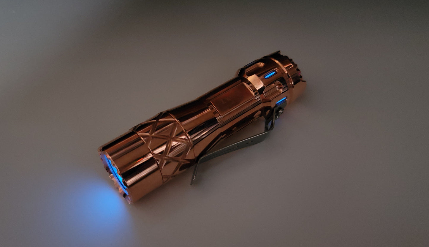 Lumintop LM10 Copper 9 x Tritium + Glow Gasket Custom LED Flashlight