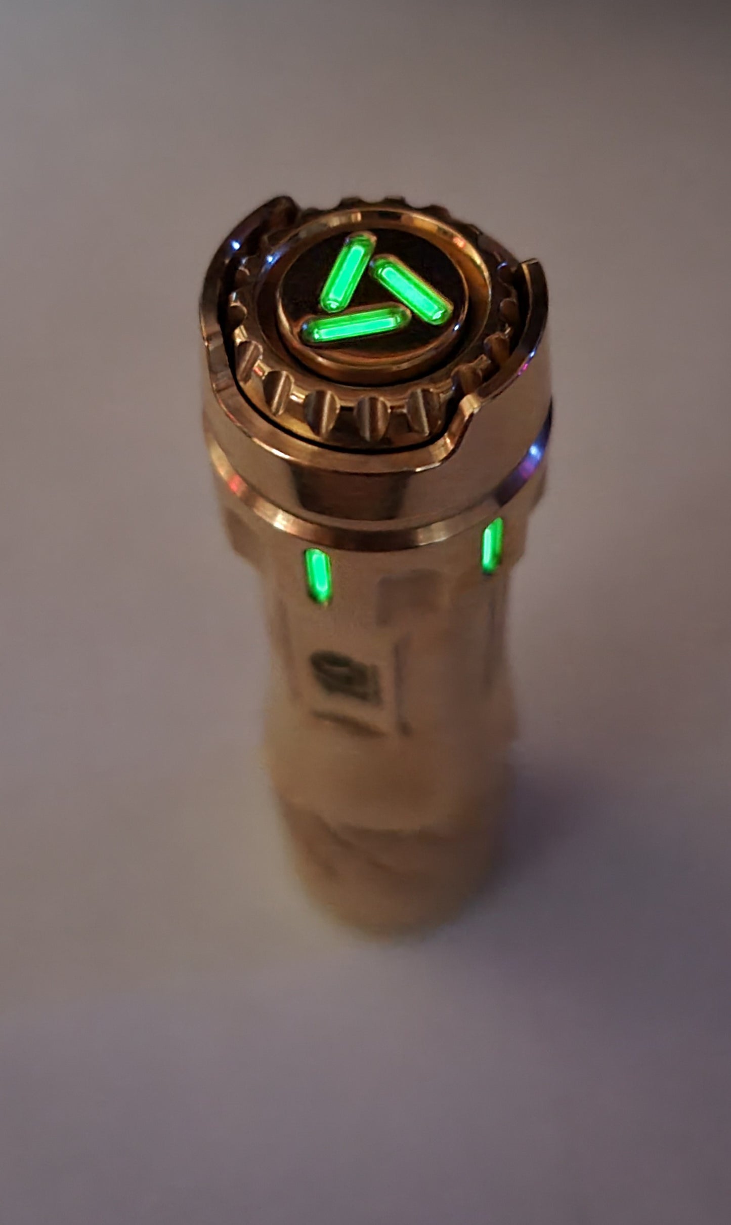 Lumintop LM10 Brass 9 x Tririums + Glow Gasket Custom LED Flashlight