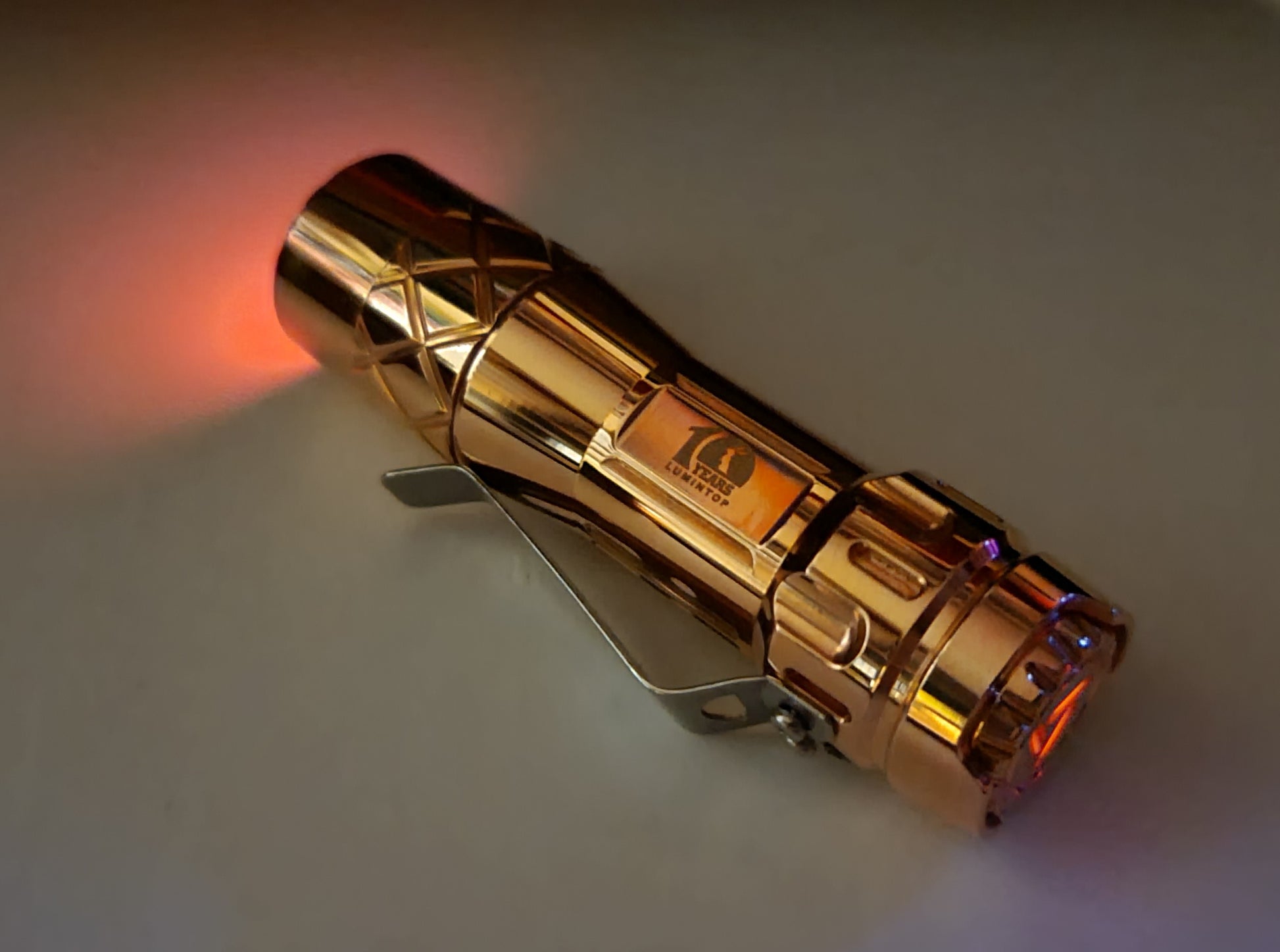 Lumintop LM10 Titanium 9 x GITD + Glow Gasket LED Flashlight