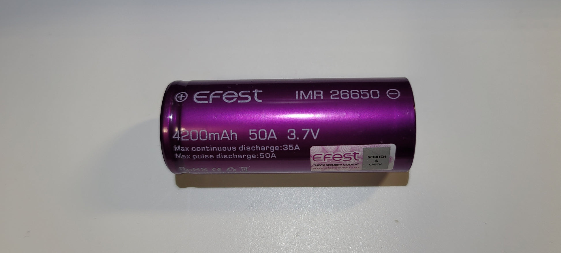 EFEST IMR 26650 4200mAh 50A RECHAGEABLE LI-ION BATTERY