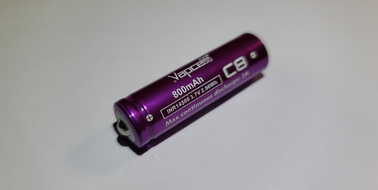 Vapcell C8 14500 800mAh 2A Li-ion Rechargeable Battery